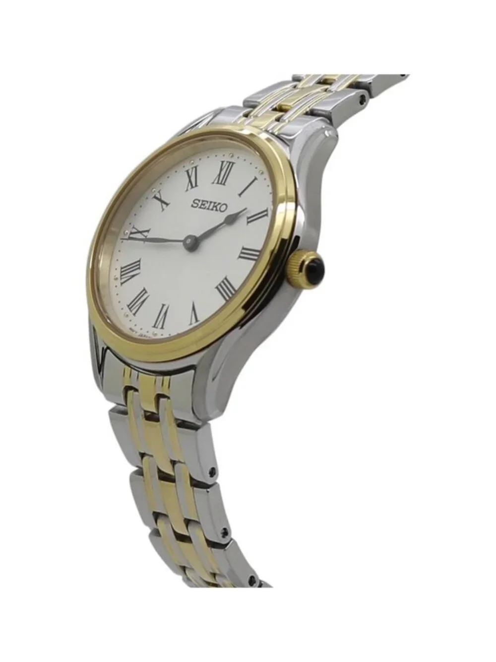 NWT Seiko Quartz White Dial Two-tone Ladies Watch